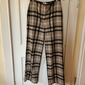 Aritzia Wool and Cashmere High Waisted Plaid Pant Size 8